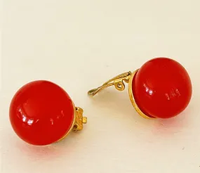 1970s signed designer clip on earrings