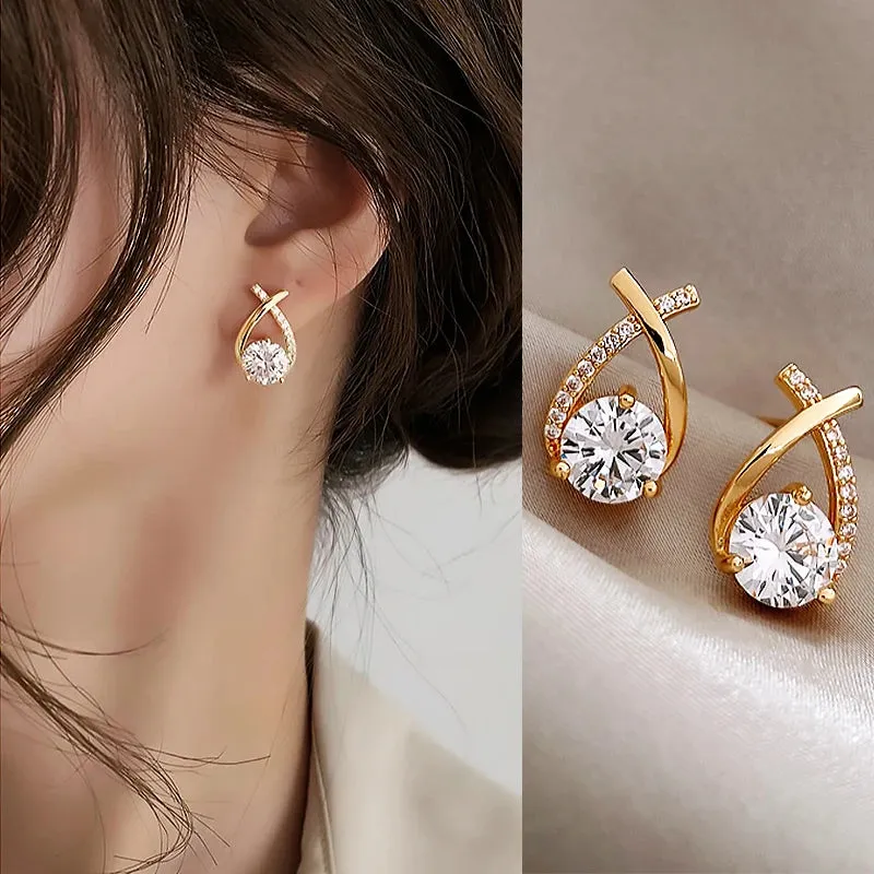 2024 New Fashion Korean Hanging Bowknot Pearl Earrings For Women Elegant Crystal Flower Long Tassel Drop Earring Ladies Jewelry