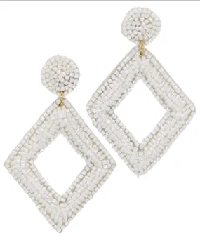 A Girl's Best Friend Beaded Diamond Earrings