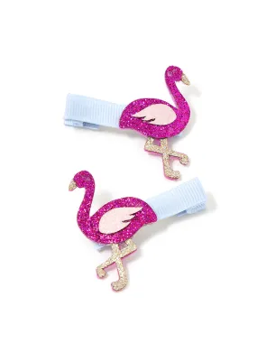 Accessorize Girl Pack Of 2  Flamingo Salon Clips