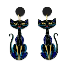 Art deco cat Borris - Earrings