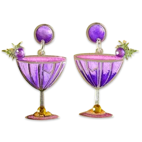 Art deco Purple Rain - Earrings