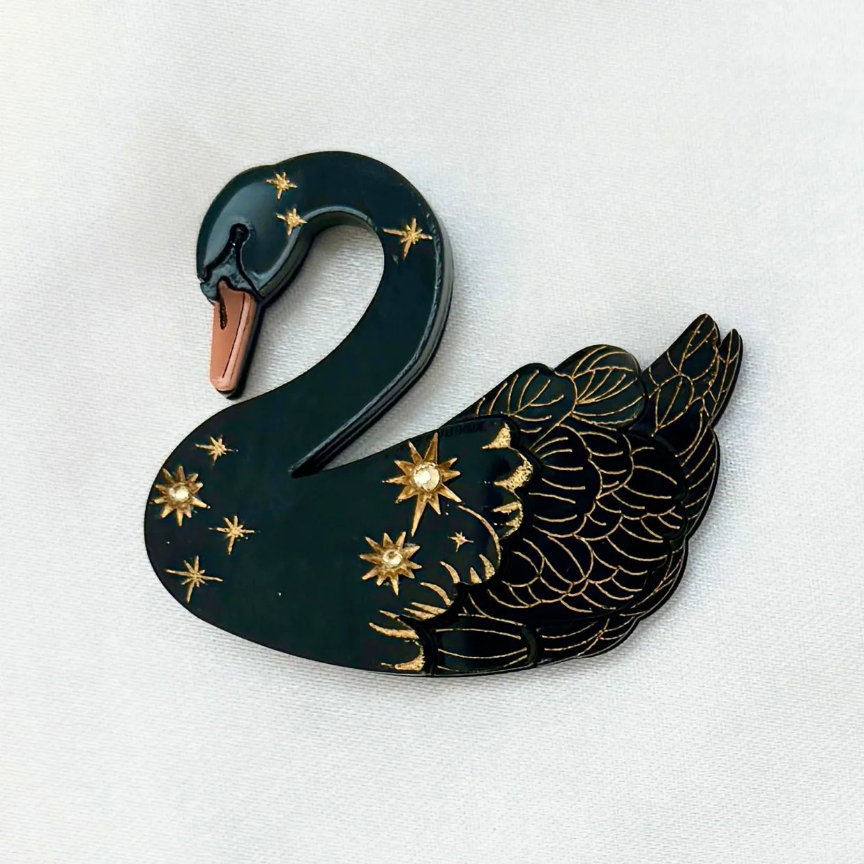 Black swan - Brooch - Set of 2