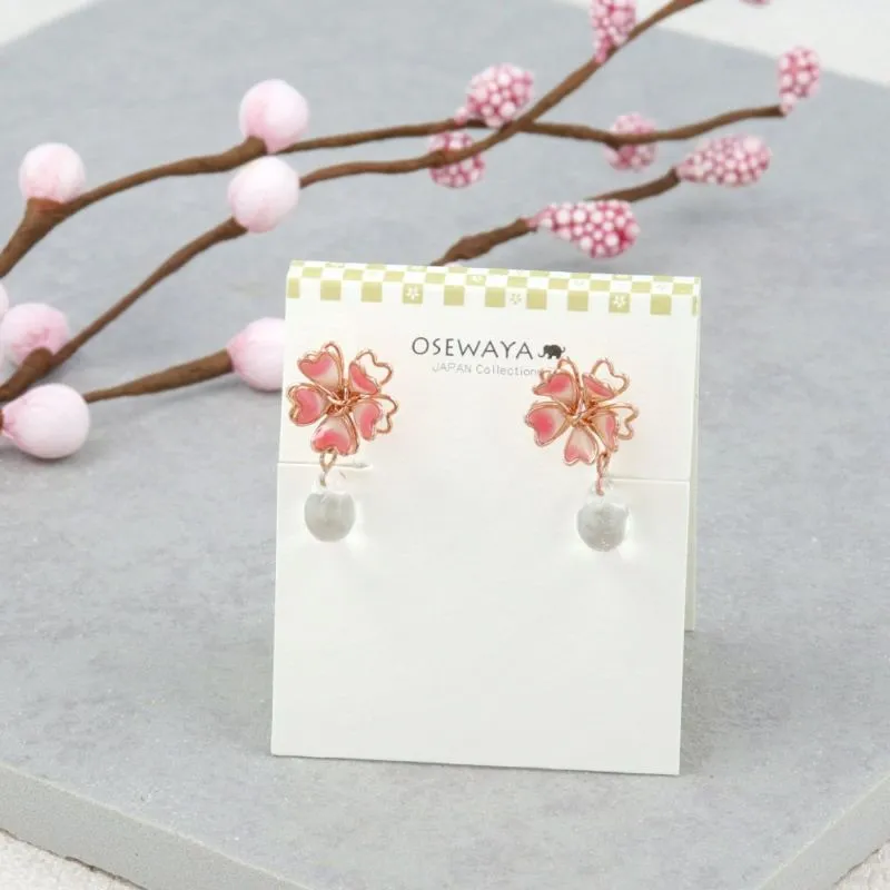 Cherry Blossom and Teardrop Invisible Clip Ons