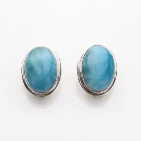 Clip-on Larimar Earrings Ciara