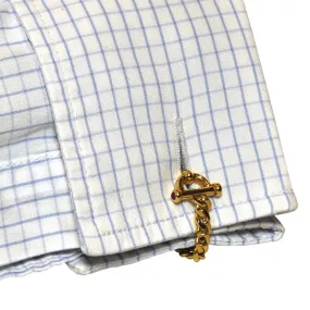 Curb Link & Ruby Cufflinks