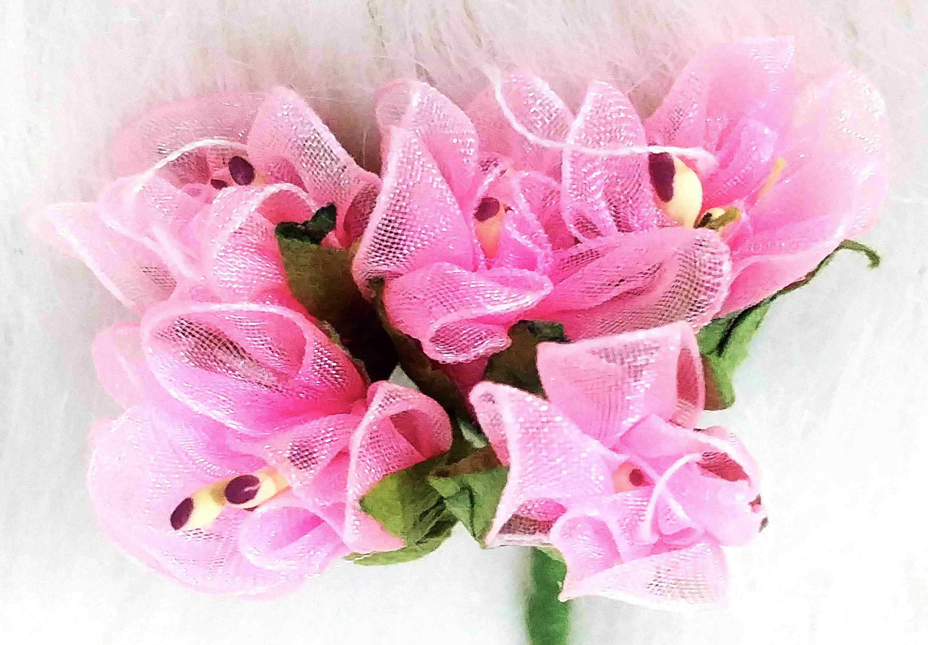 Decorative Artificial Gladiolus Fabric Flower for Party Decor Gifts, Craft or Textile - Design 15