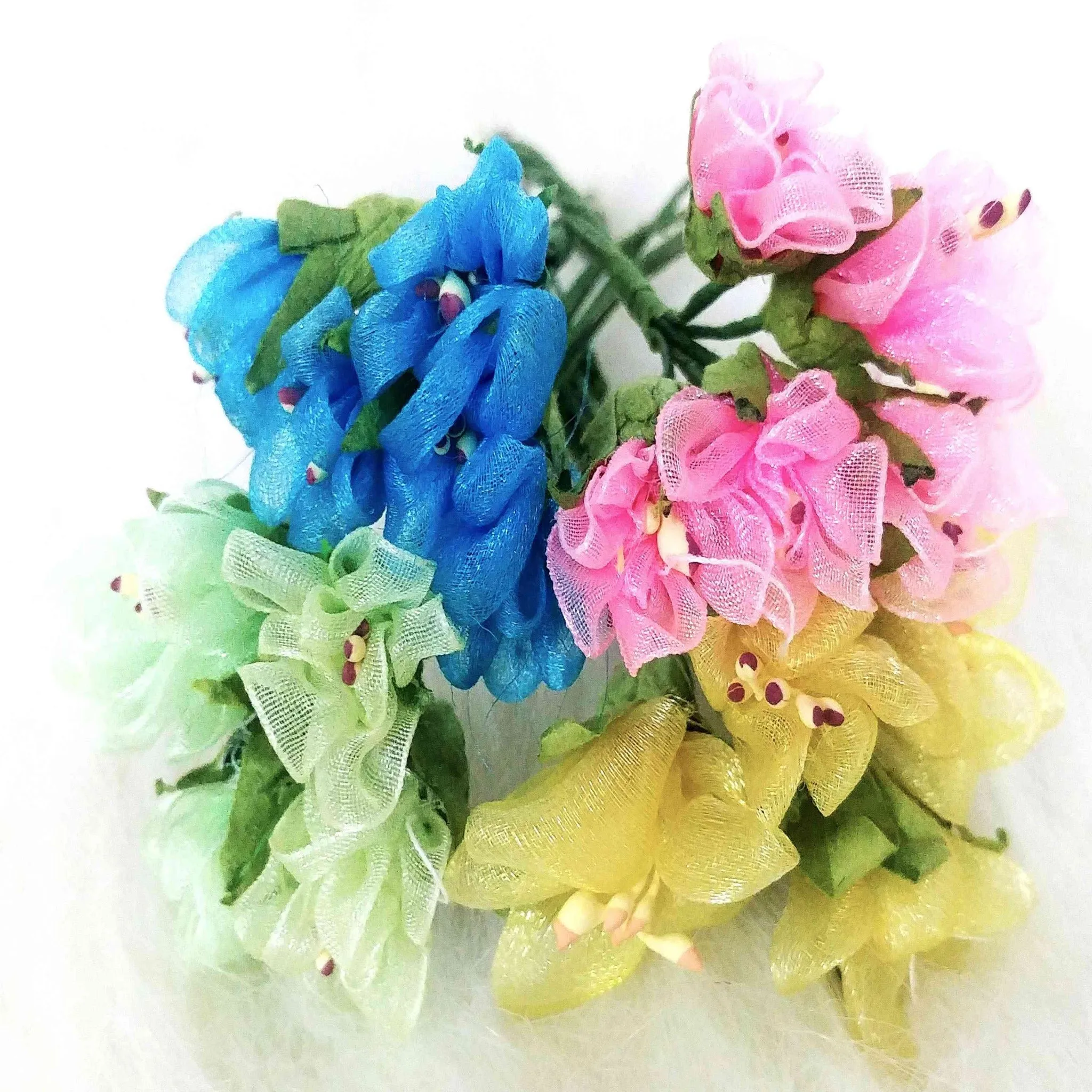 Decorative Artificial Gladiolus Fabric Flower for Party Decor Gifts, Craft or Textile - Design 15