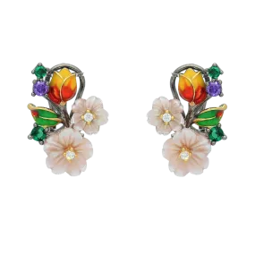 Flower Symphony Clip-on Earrings