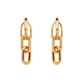 Gold Chain Drop Clip Earrings