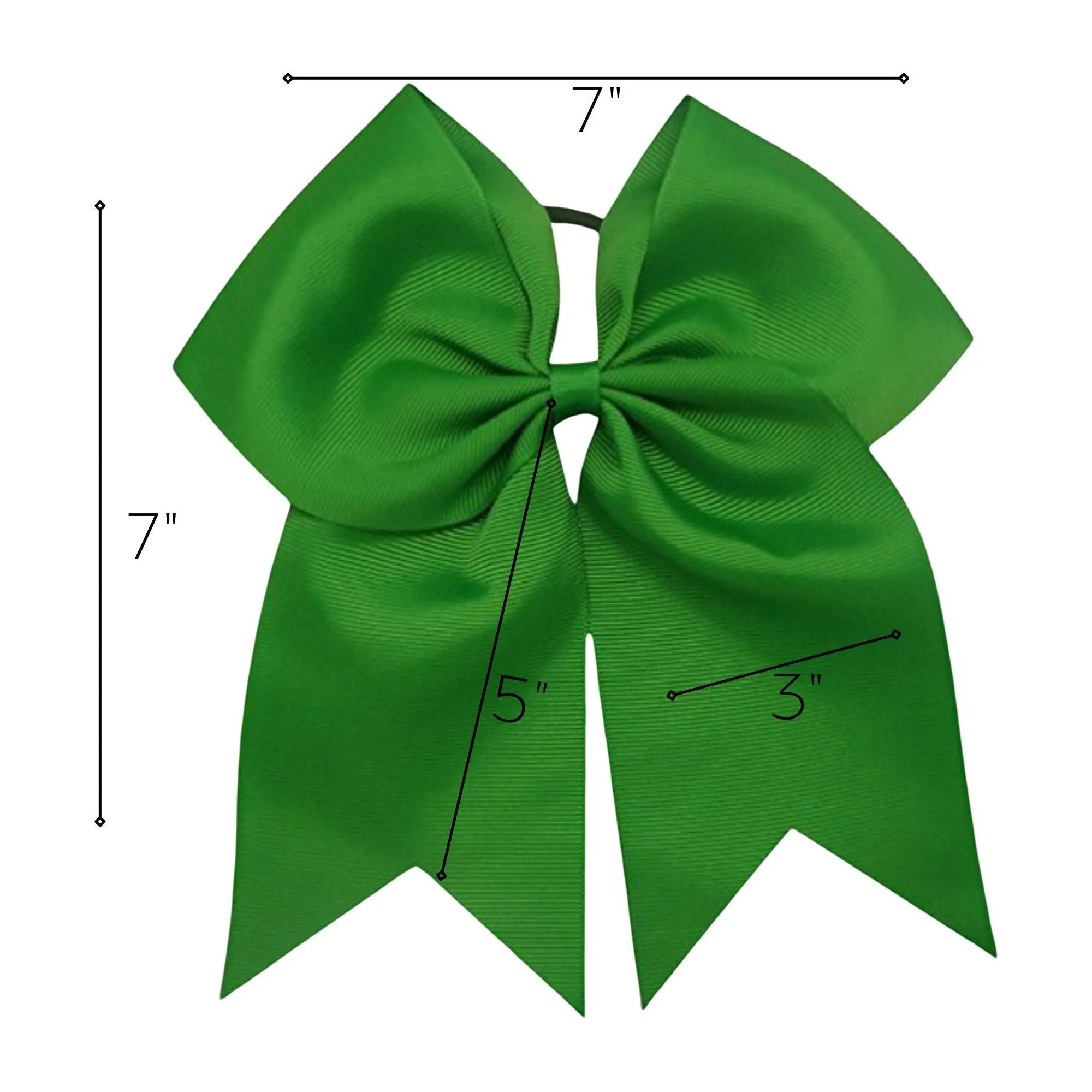 Green Cheer Bows - 10 Pack