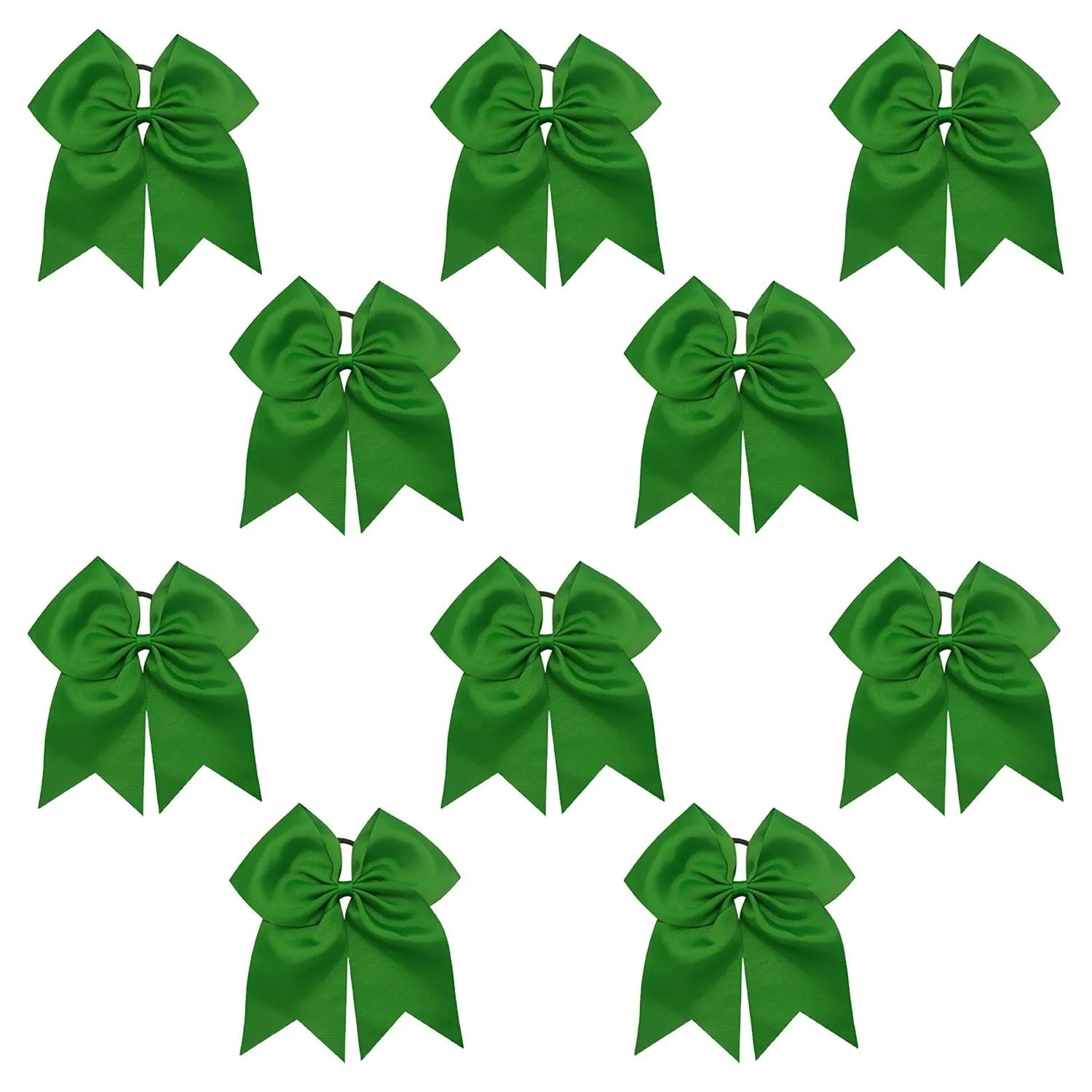 Green Cheer Bows - 10 Pack