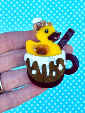 Hot chocolate ☕️  Ducky - Brooch - Set of 2