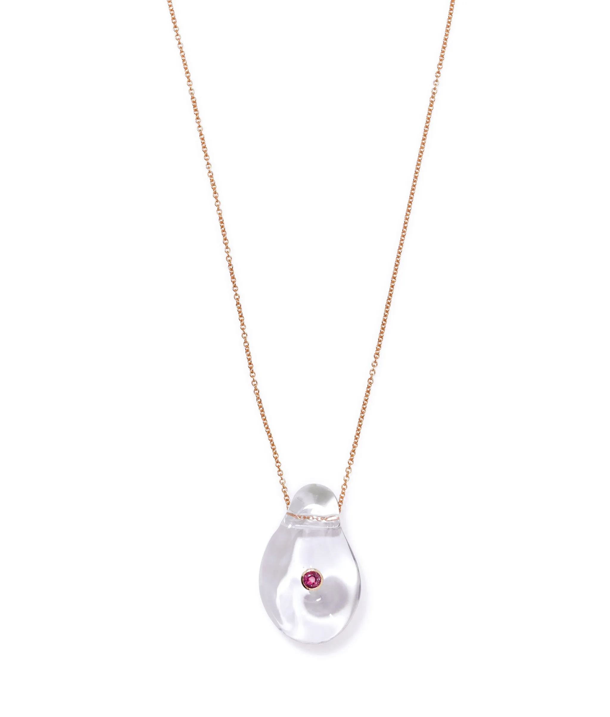 Muse Pendant Necklace in Clear