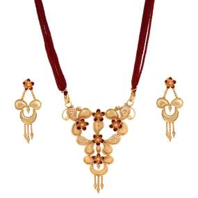 Pach Phul Pendant Set with Tassel