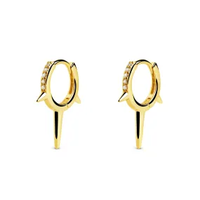 Rolling Spark M Gold Earrings