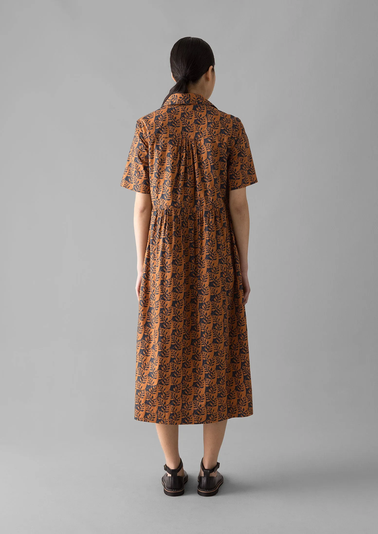 Selma Cotton Shirt Dress | Midnight/Spice